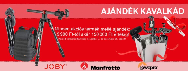 Manfrotto ajándék kavalkád