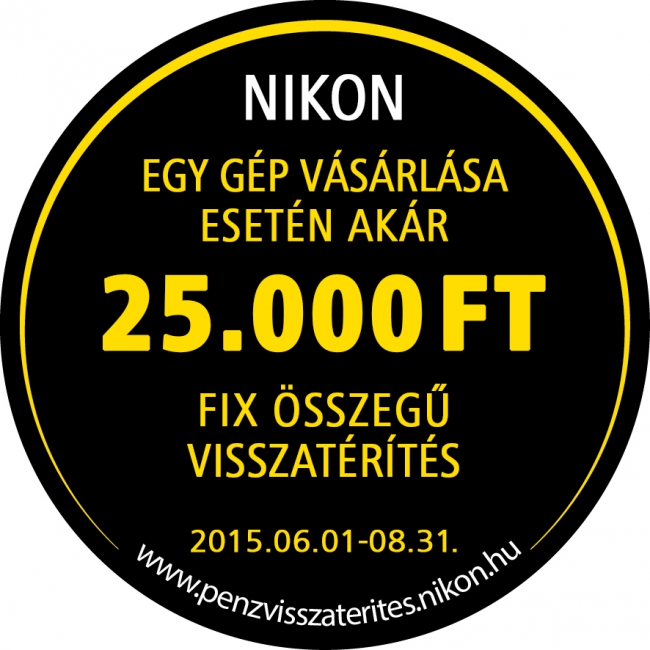 Nikon pénzvisszafizetési akció