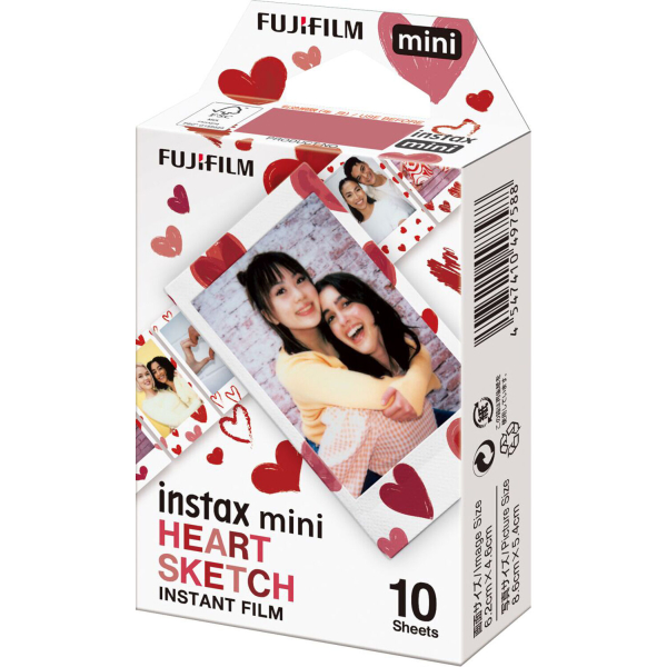 Fujifilm Instax mini film HEART SKTECH, Instax gépekhez, 10 db-os 03