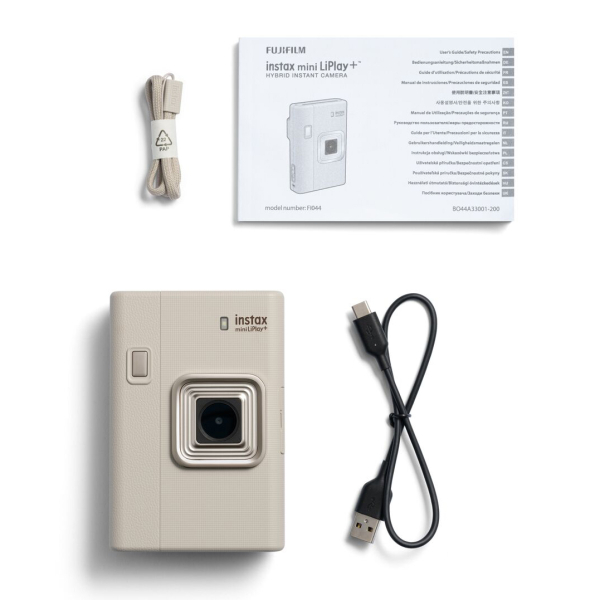 Fujifilm Instax Mini Liplay+ hibrid fényképezőgép - Sand Beige 12