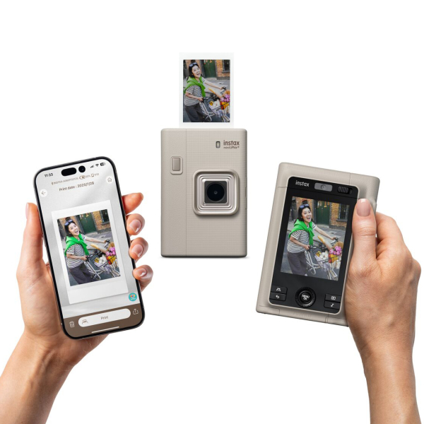 Fujifilm Instax Mini Liplay+ hibrid fényképezőgép - Sand Beige 10