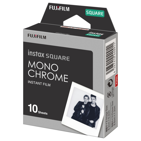 Fujifilm Instax SQUARE film, Monochrome,  Instax SQUARE gépekhez, 10 db-os 03