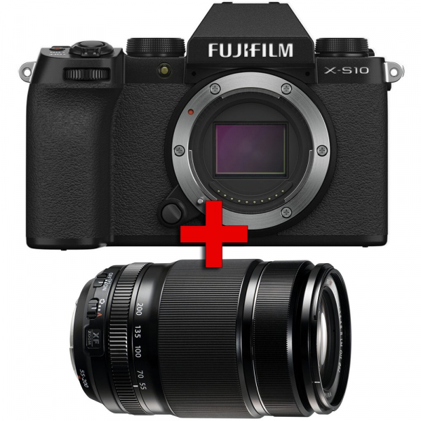 Fujifilm X-S10 digitális fényképezőgép váz + Fujinon XF 55-200 mm f/3.5-4.8 R LM OIS objektív 03