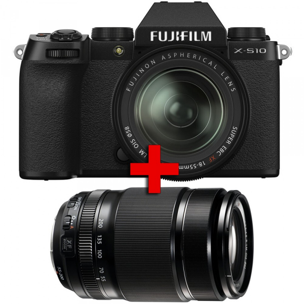Fujifilm X-S10 digitális fényképezőgép váz + Fujinon XF 18-55mm F2.8-4 R LM OIS objektív + Fujinon XF 55-200mm f/3.5-4.8 R LM OIS objektív 03
