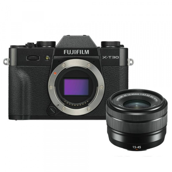 Fujifilm X-T30 fekete + XC 15-45mm f/3.5-5.6 OIS PZ objektív objektív 04