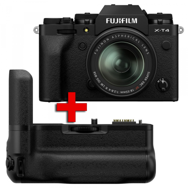 Fujifilm X-T4 digitális fényképezőgép XF 18-55mm F2.8-4 R LM OIS objektív + Fujifilm VG-XT4 markolat 03