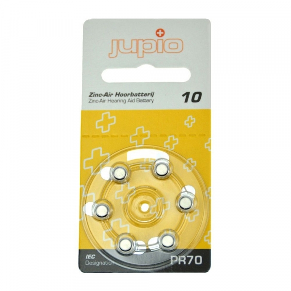 Jupio 10-es Hallókészülék elem Sárga (PR70) 03