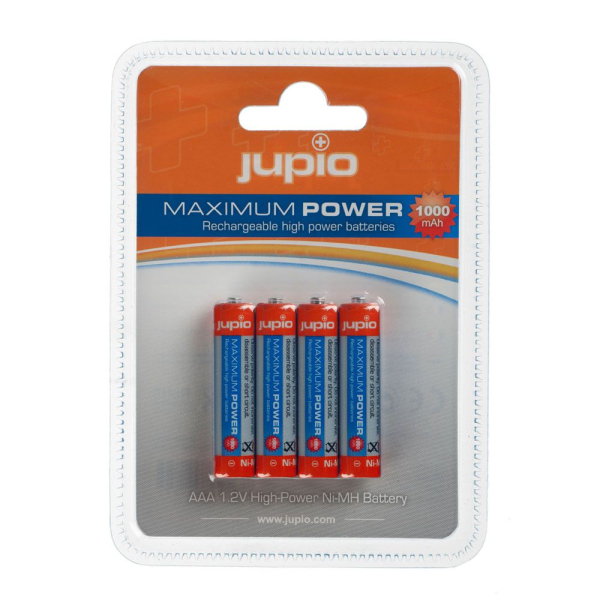 Jupio Max Power AAA 1000 mAh újratölthető akkumulátor 4db/bliszter 03