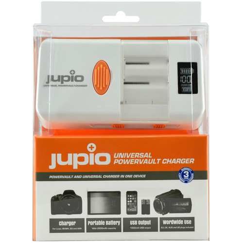 Jupio univerzális utazó akkumulátortöltő és 2600mAh külső akkumulátor, fényképezőgép akku, AA, AAA, +USB töltéshez 06