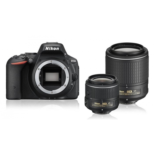 Nikon D5500 váz (3év) + AF-P 18–55VR (1év) + 55-200VRII (1év) objektívek 03