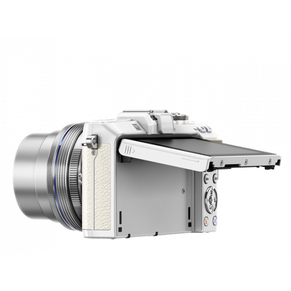 Olympus Pen Lite E-PL7 Portré - Flatlay kit, Pen Lite E-PL7 digitális fényképezőgép váz, 14-42mm EZ Pancake és 45mm objektívekkel 04