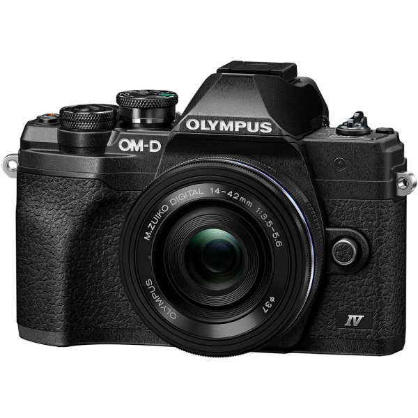 Olympus OM-D E-M10 Mark IV digitális fényképezőgép váz + M. Zuiko Digital 14-42mm 1:3.5-5.6 objektív - fekete 03