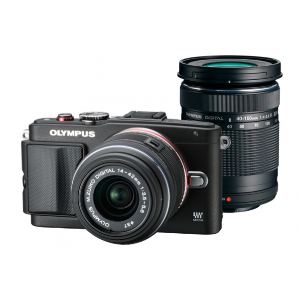 Olympus Pen E-PL6 digitális fényképezőgép DZK kit, E-PL6 váz és 14-42mm II R és 40-150mm R objektívekkel 08