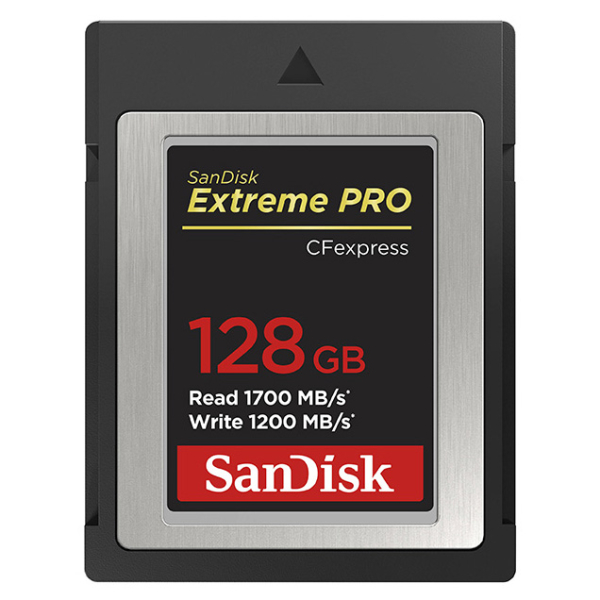 SanDisk CFexpress Extreme PRO® 128GB kártya,Type B, 1700MB/s, 1200MB/s, 03