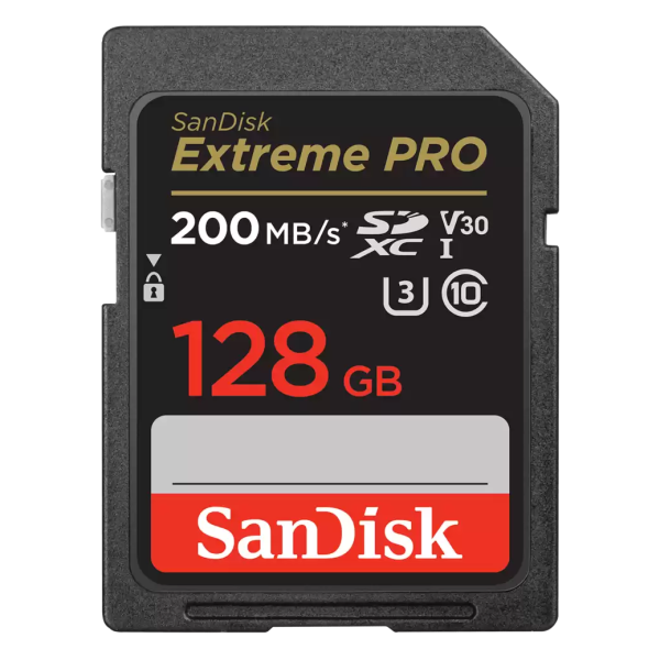 SanDisk Extreme PRO SDXC 128GB kártya, 200/90 MB/s , UHS-I, Class 10, U3, V30 03