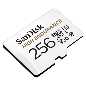 SanDisk microSDXC High Endurance Monitoring 256GB memóriakártya, Class 10, 100MB/s + SD Adapter 06