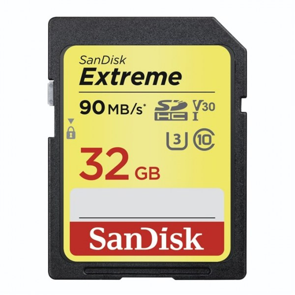 SanDisk SDHC Extreme memóriakártya 32GB, 90MB/S, CL10, V30 03