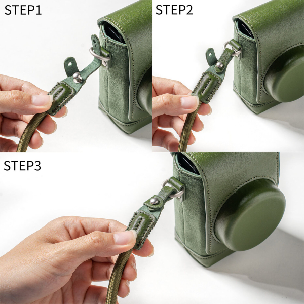 SmallRig bőr fényképezőgép tok - FUJIFILM X half (zöld) 05