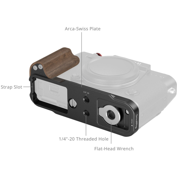 SmallRig L-Shape Mount Plate fa markolattal - Fujifilm X-T30 (fekete) 05