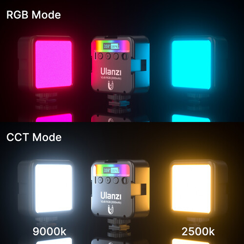 Ulanzi VL49 RGB LED lámpa beépített akkumulátorral 09