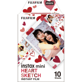Fujifilm Instax mini film - HEART SKTECH, 10 db-os