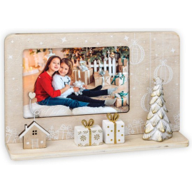 Karácsonyi képkeret 10x15cm - Shinny